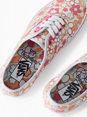Vans Floral Low-Top Sneakers in Pink, Orange & White